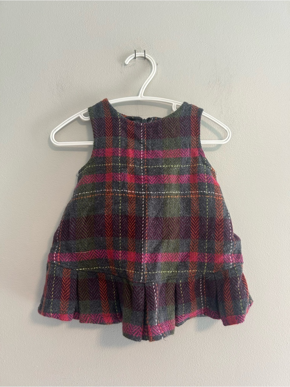 Gymboree 3/6m multicoloured Plaid Tweed sleeveless Dress